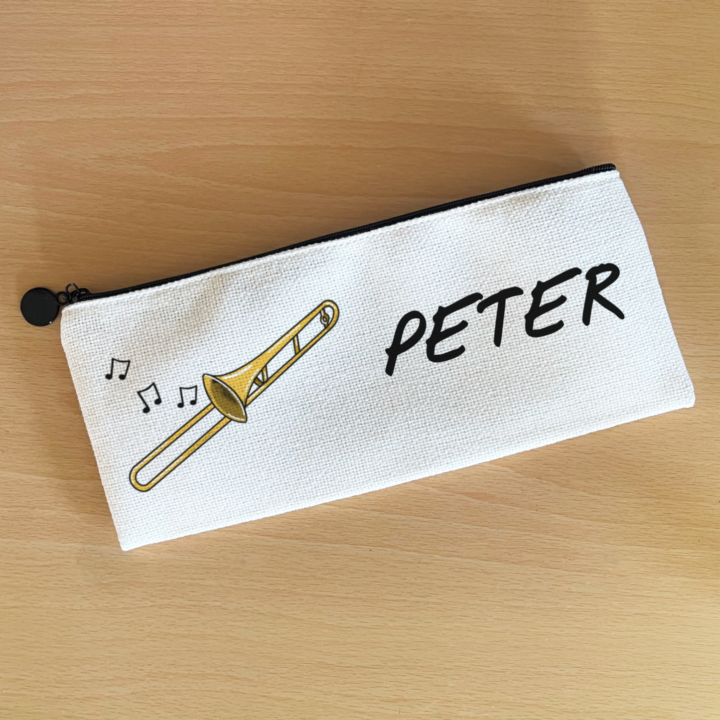 Trombone Personalised Pencil Case - Custom Gift For Trombonist - Back To School Gift For Brass Musician