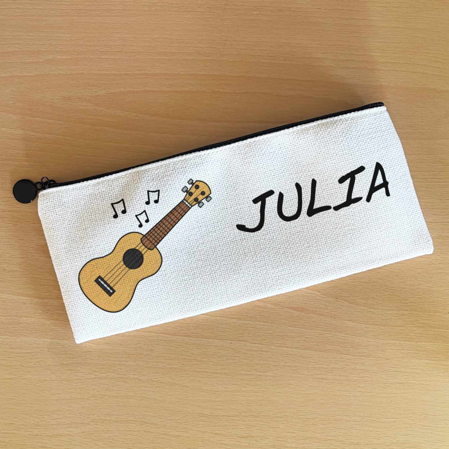 Ukulele Personalised Pencil Case - Custom Gift For Uke Player - Back To School Gift For Musician