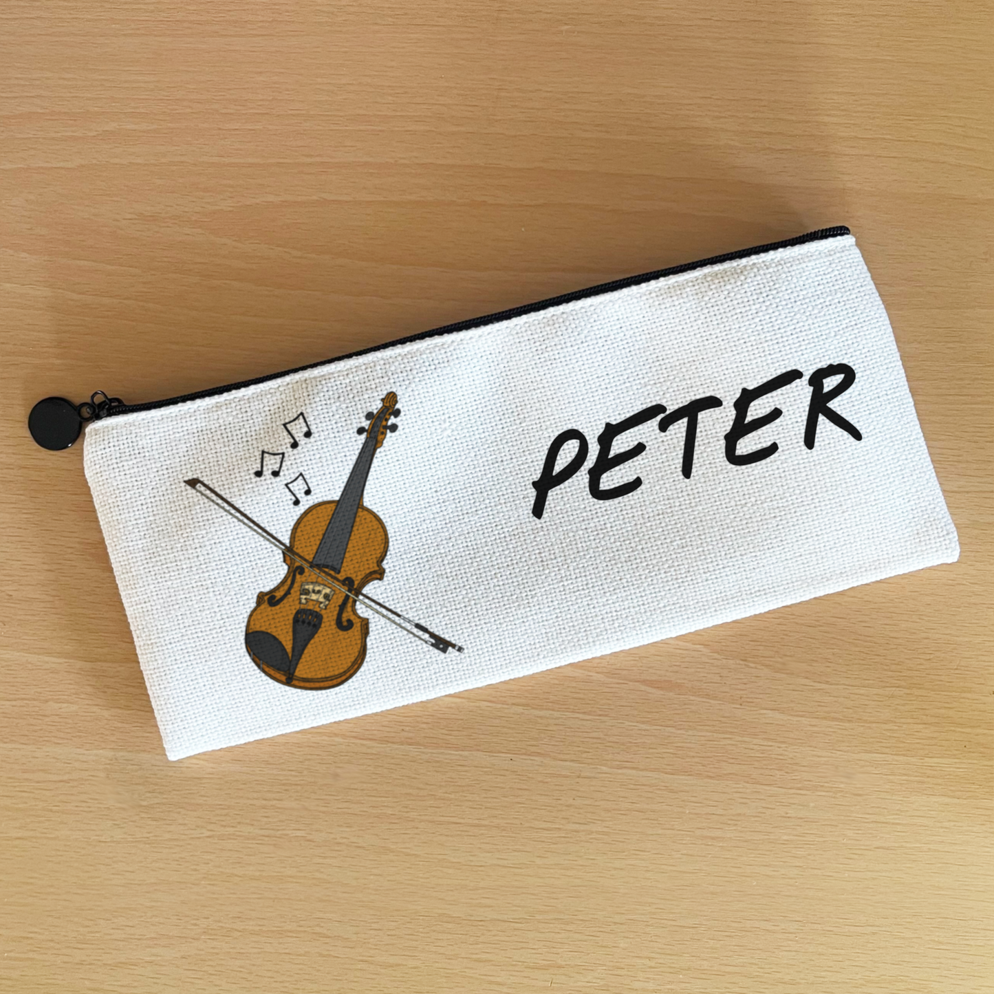 Violin Personalised Pencil Case - Custom Gift For Violinist - Back To School Gift For Musician