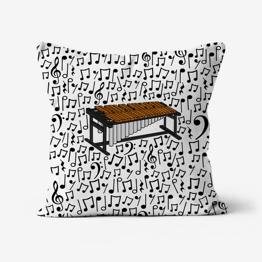 Marimba Musical Notes Cushion - Percussionist Gift - Musician Home Decor