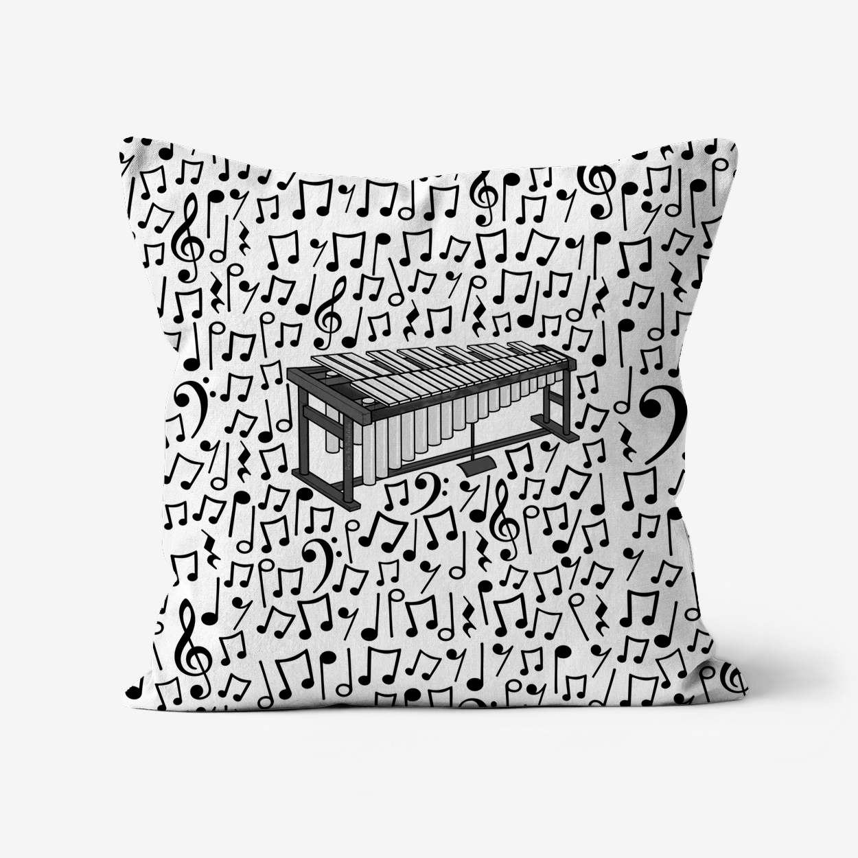Vibraphone Musical Notes Cushion - Percussionist Gift - Musician Home Decor