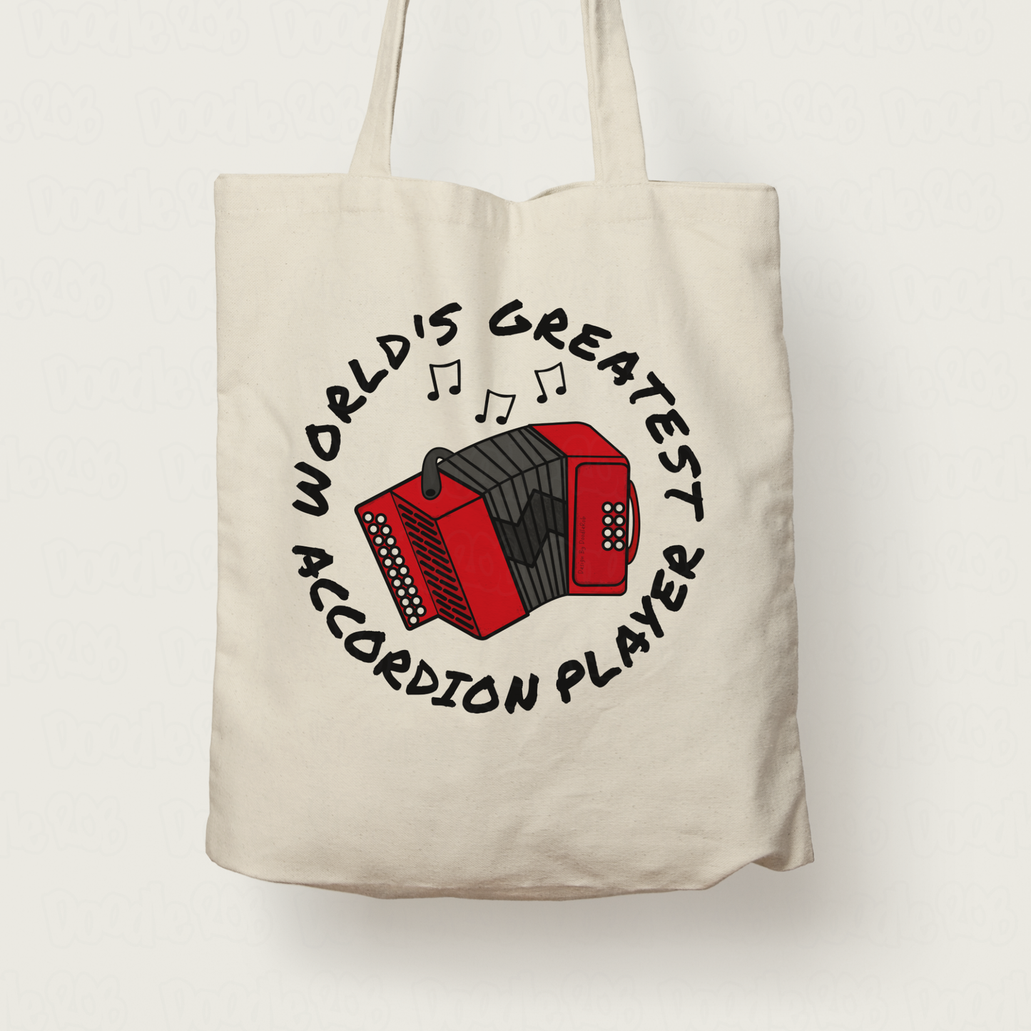 Accordion Tote Bag - World's Greatest Accordion Player - Accordionist Gift
