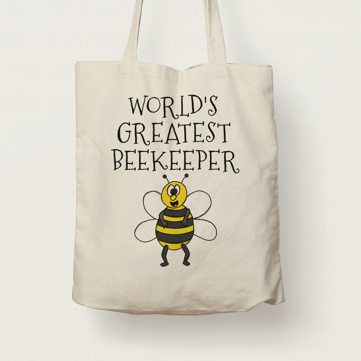 Funny Beekeeper Tote Bag - World's Greatest Beekeeper - Gift For Apiarist - Cute Bee Tote Bag
