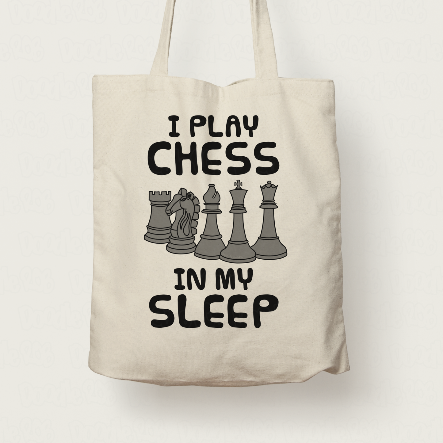 Funny Chess Tote Bag - I Play Chess In My Sleep - Gift For Chess Player