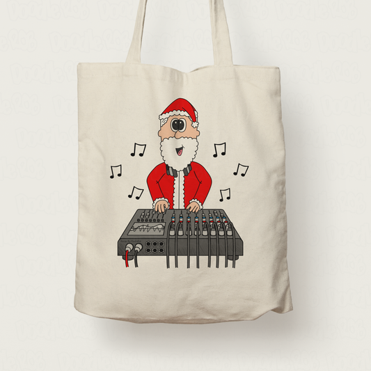 Sound Engineer Christmas Tote Bag - Santa Mixing Sound - Xmas Gift For Sound Guy