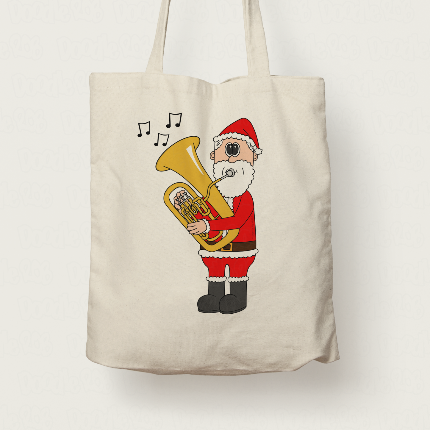 Euphonium Christmas Tote Bag - Santa Playing Euphonium - Gift For Euphoniumist - Brass Musician Xmas Gift