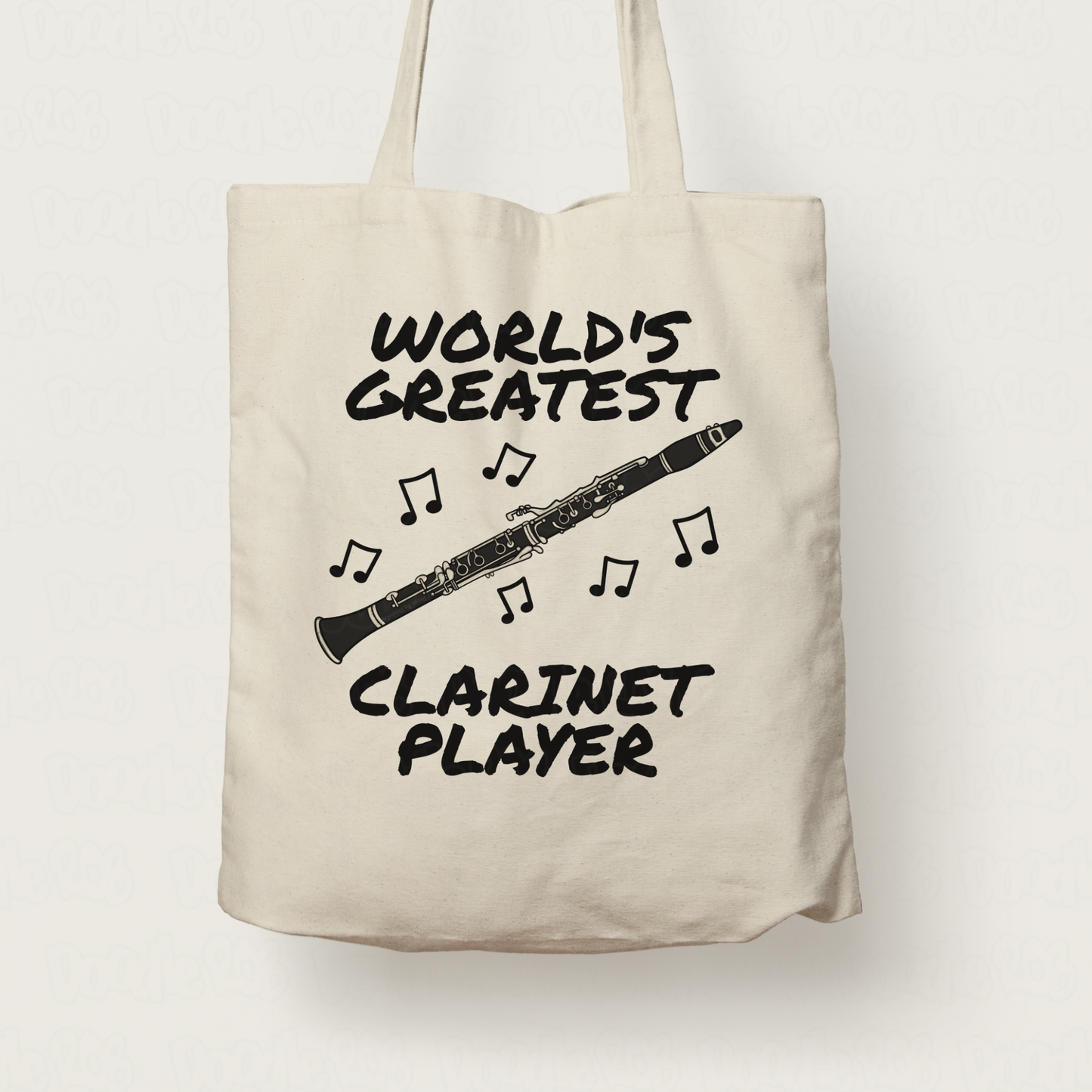 Clarinet Tote Bag - World's Greatest Clarinet Player - Gift For Clarinetist
