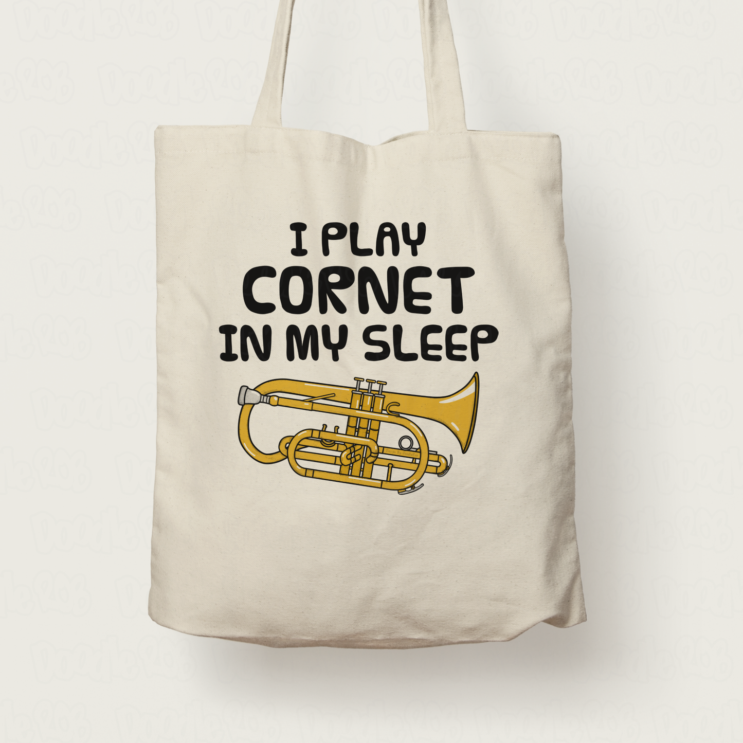 Funny Cornet Tote Bag - I Play Cornet In My Sleep - Cornetist Brass Musician Gift