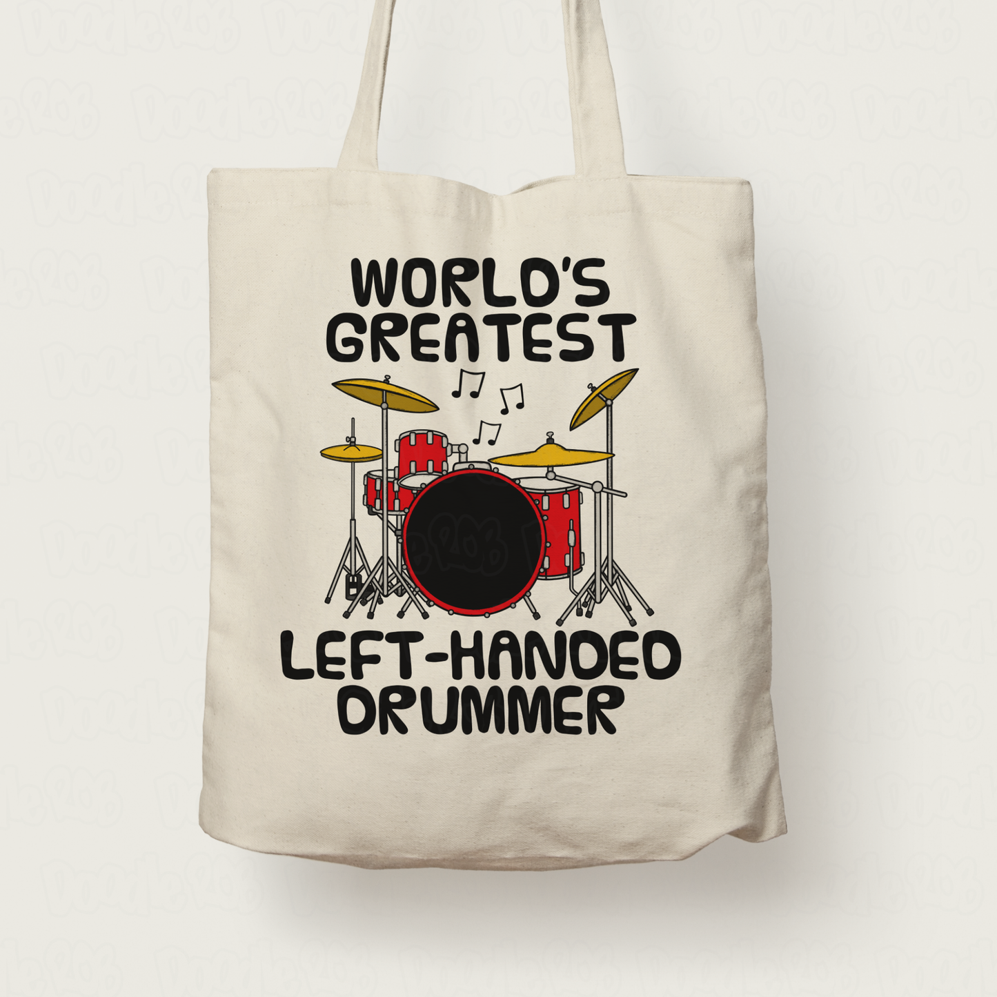 Left Handed Drummer Tote Bag - World's Greatest Left-Handed Drummer - Gift For Lefty Drummer