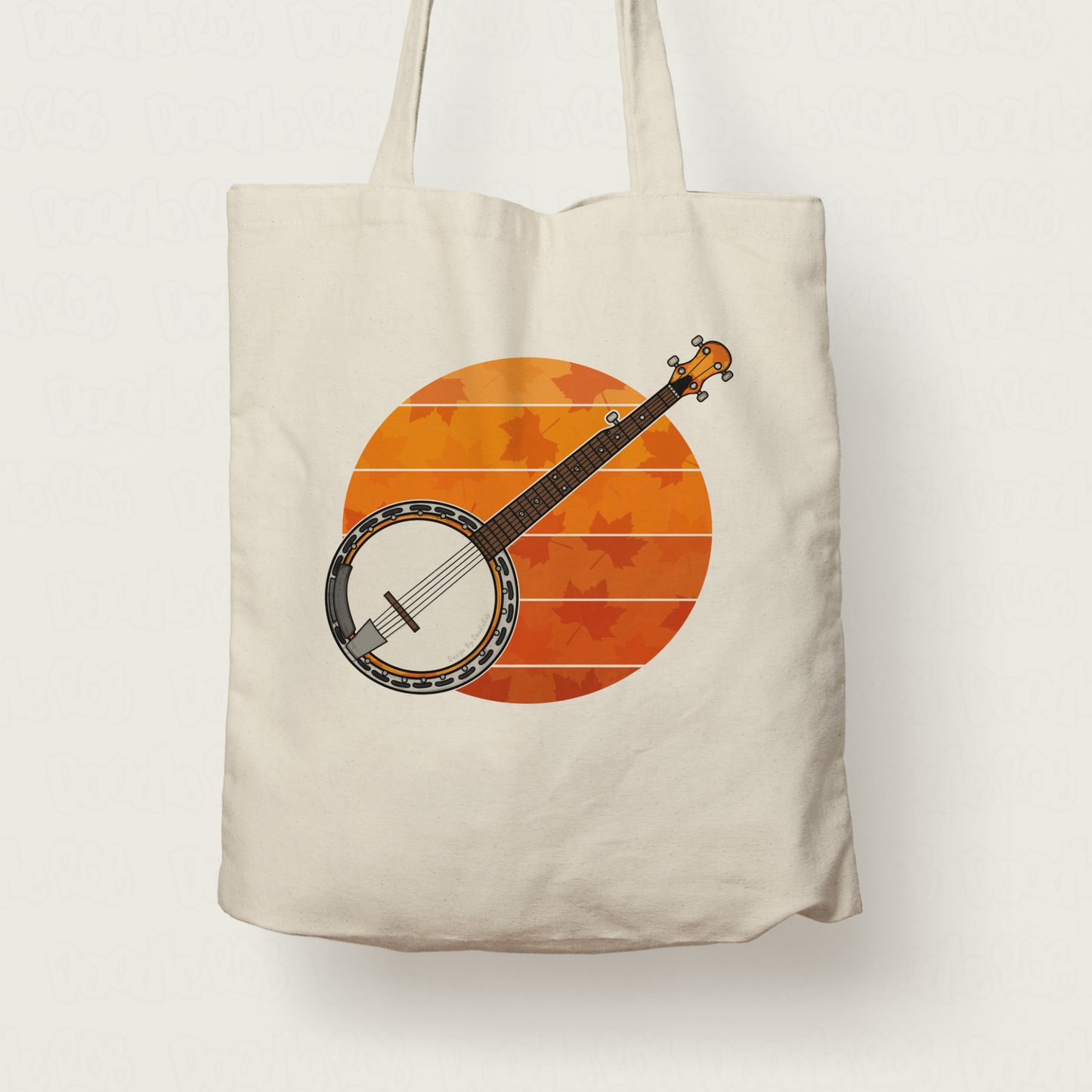 Autumn Banjo Tote Bag - Banjoist Gift - Folk Musician Tote Bag