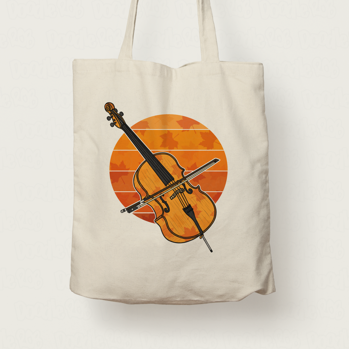 Autumn Cello Tote Bag - Gift For Cellist - Music Teacher Back To School Gift
