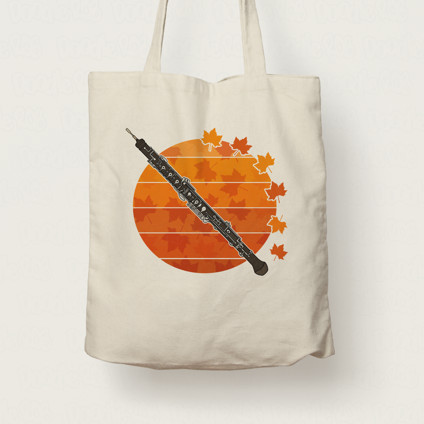 Autumn Oboe Tote Bag - Gift For Oboist - Woodwind Musician Gift