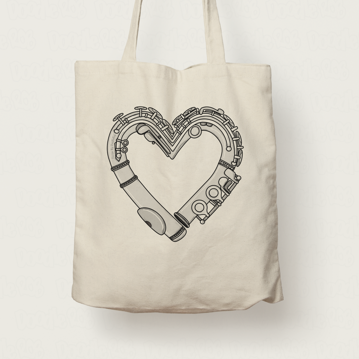 Flautist Tote Bag - Flute Gift For Her - Gift For Flute Teacher - Woodwind Musician Gift