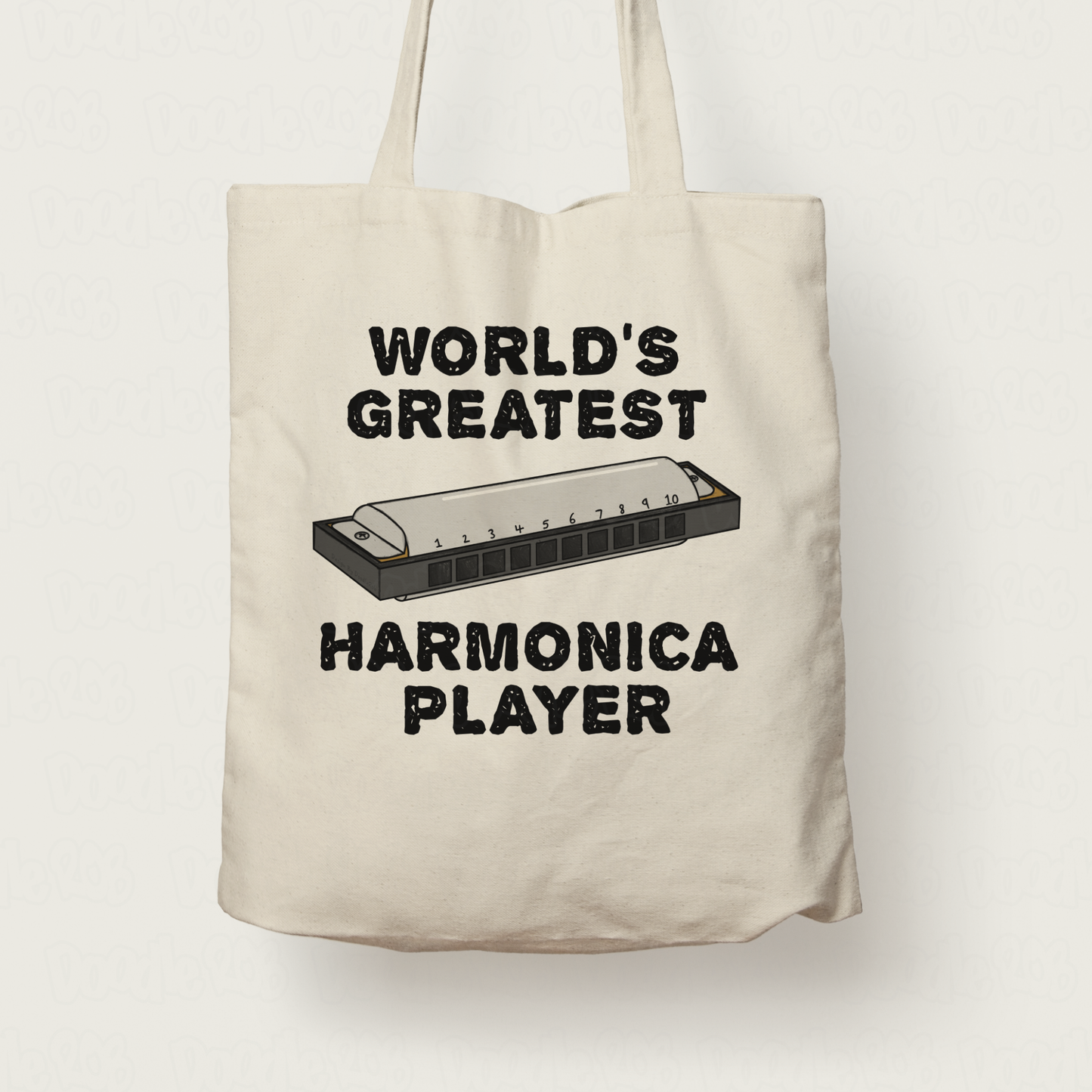 Harmonica Tote Bag - World's Greatest Harmonica Player - Blues Musician Gift