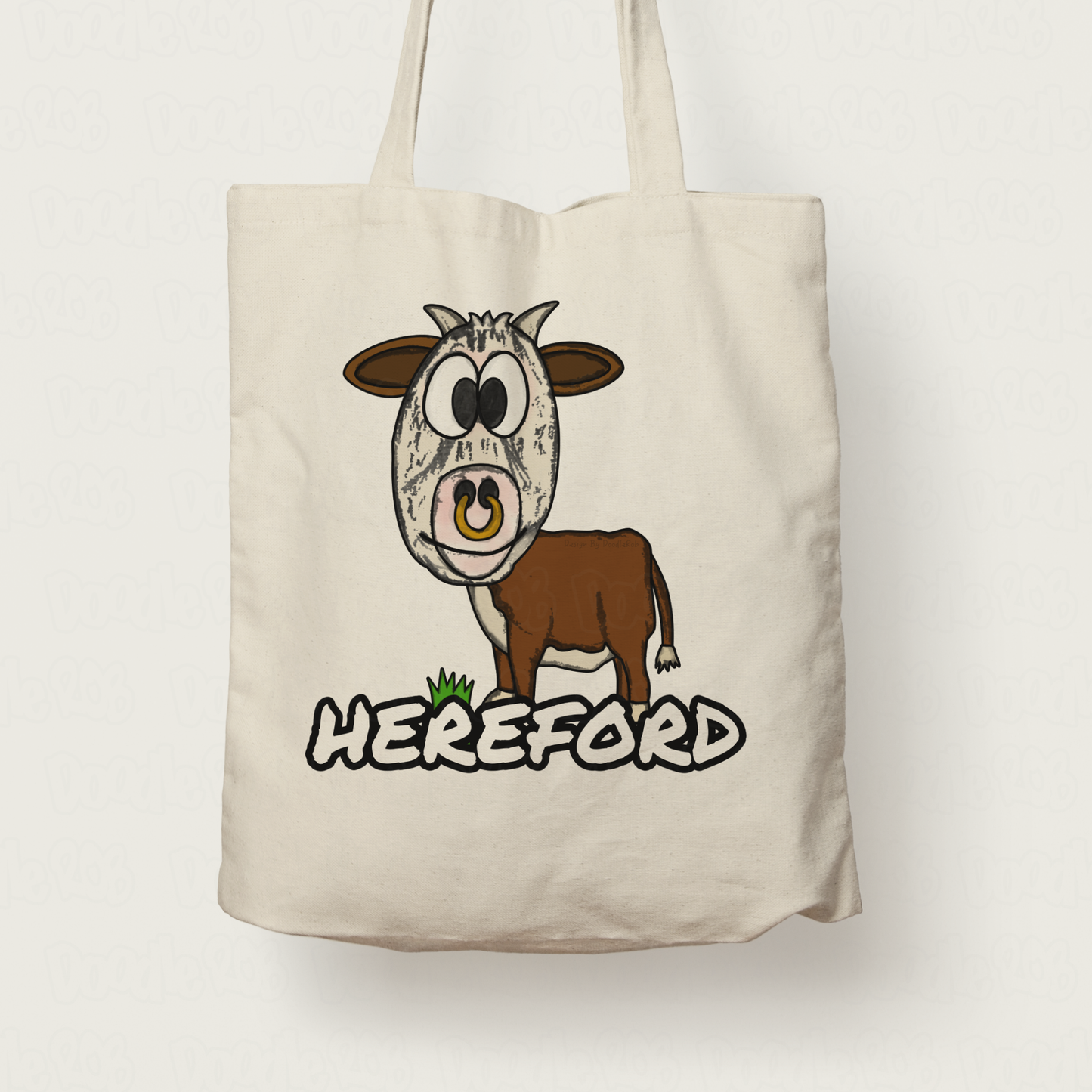 Funny Hereford Bull Tote Bag - Herefordshire Gift - Gift For Cattle Farmer