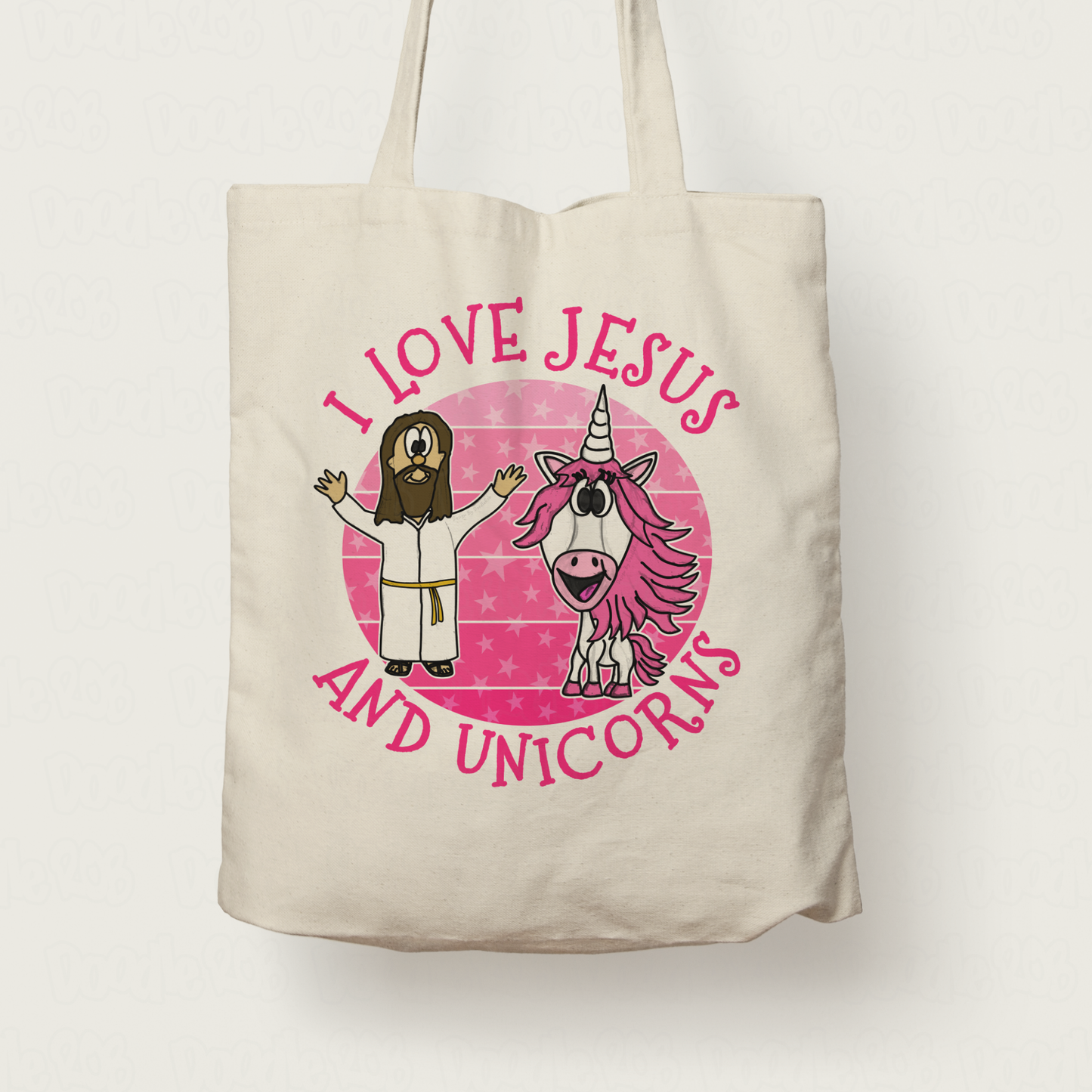 Funny Jesus Tote Bag - I Love Jesus And Unicorns - Gift For Christian Girl - Church Humour