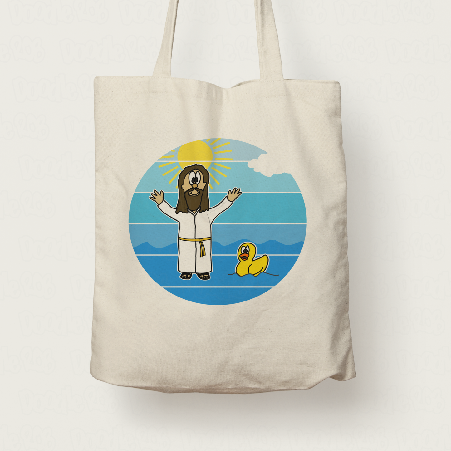 Funny Jesus Tote Bag - Jesus Walking On Water - Funny Christian Gift