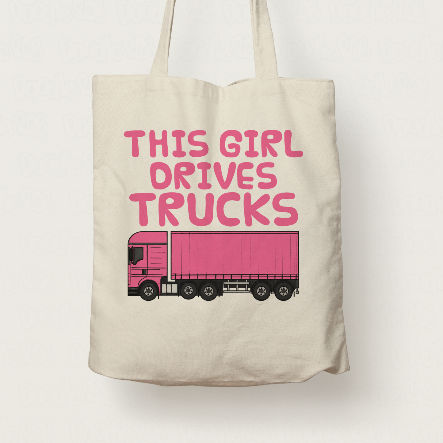 Female Lorry Driver Tote Bag - This Girl Drives Trucks - Delivery Driver Gift