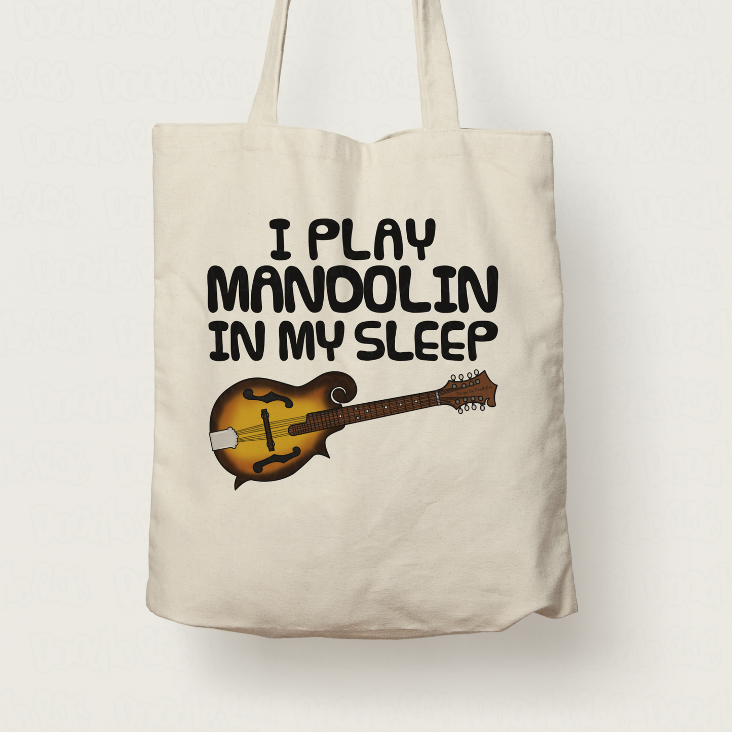 Funny Mandolin Tote Bag - I Play Mandolin In My Sleep - Mandolinist Folk Musician Gift