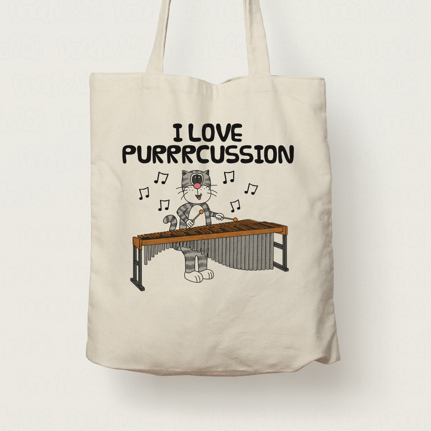 Funny Marimba Tote Bag - Cat Playing Marimba - Gift For Percussionist - Percussion Teacher Tote Bag - Orchestral Musician Gift