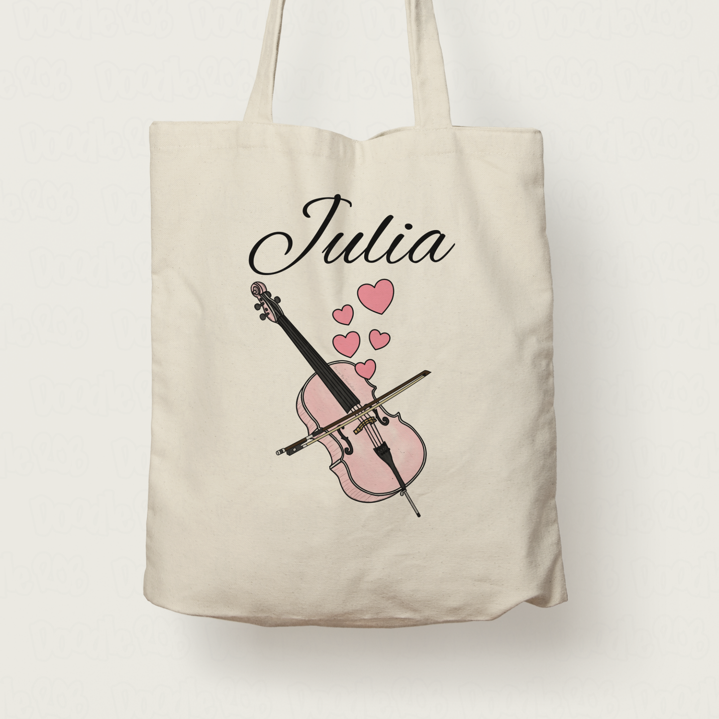 Cello Wedding Personalised Tote Bag - Cellist String Musician Custom Gift