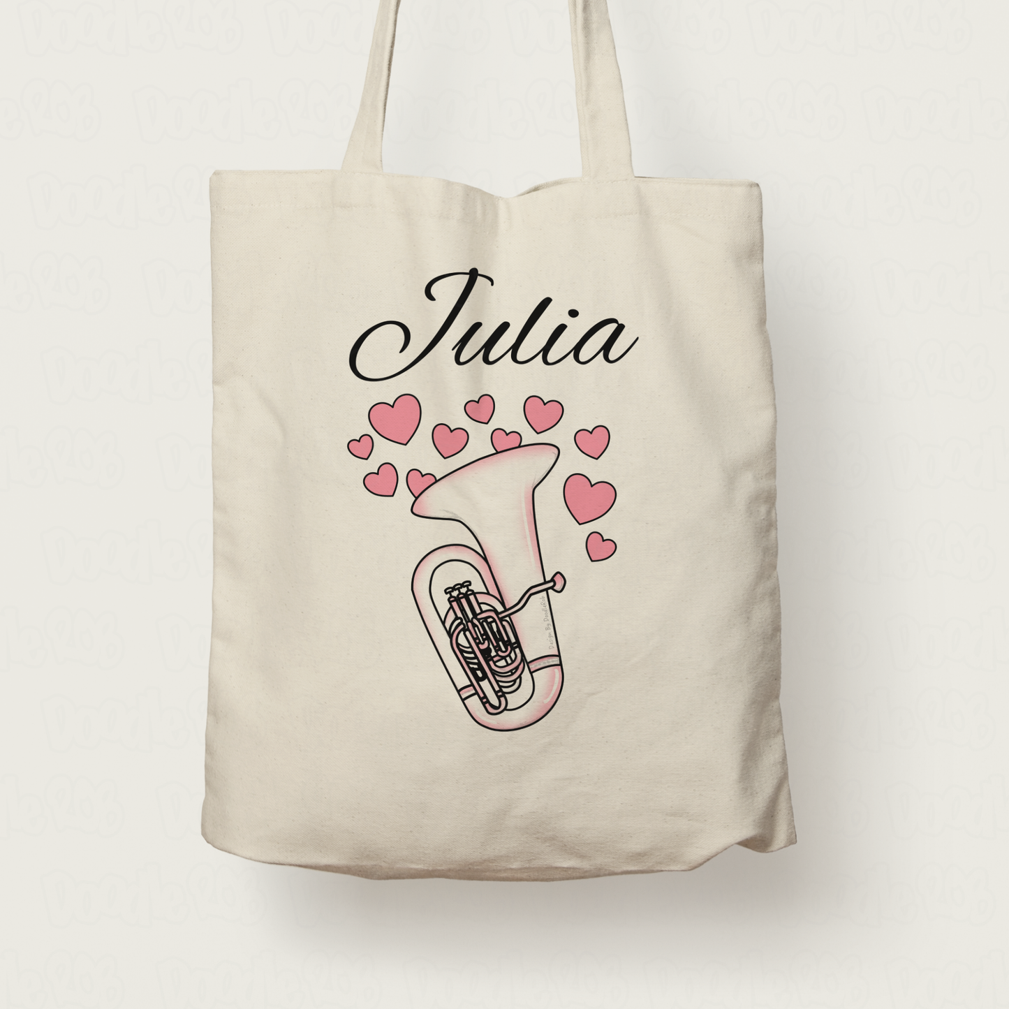 Tuba Wedding Personalised Tote Bag - Tubaist Brass Musician Custom Gift