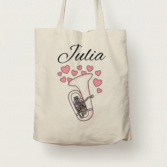 Tuba Wedding Personalised Tote Bag - Tubaist Brass Musician Custom Gift