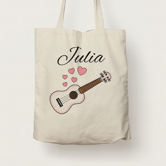 Ukulele Wedding Personalised Tote Bag - Uke Player Musician Custom Gift