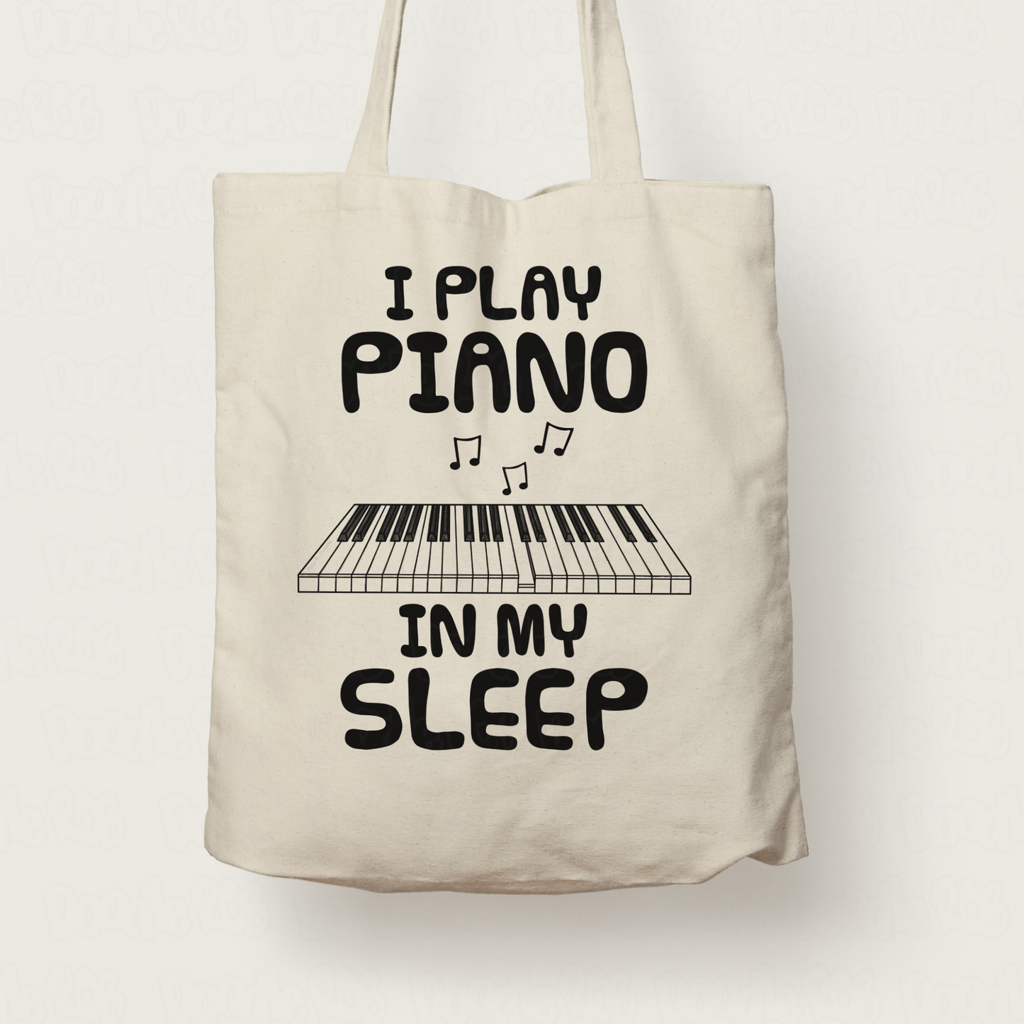 Funny Piano Tote Bag -  I Play Piano In My Sleep - Pianist Musician Gift