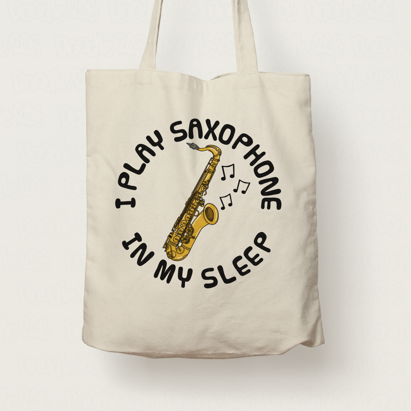 Funny Saxophone Tote Bag - I Play Sax In My Sleep - Saxophonist Musician Gift