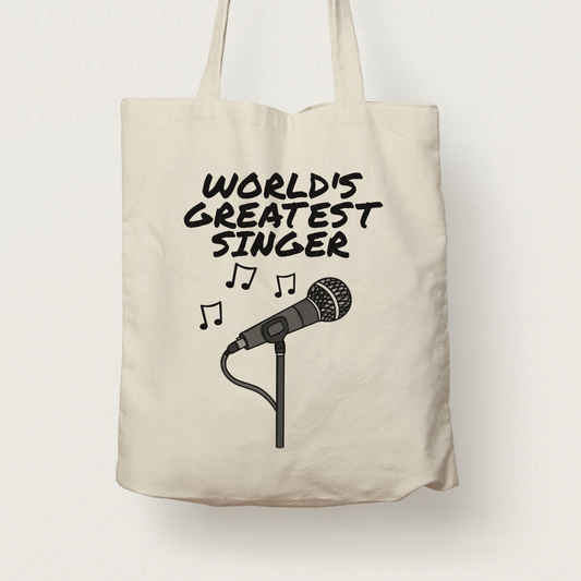 Funny Vocalist Tote Bag - World's Greatest Singer - Gift For Singing Teacher