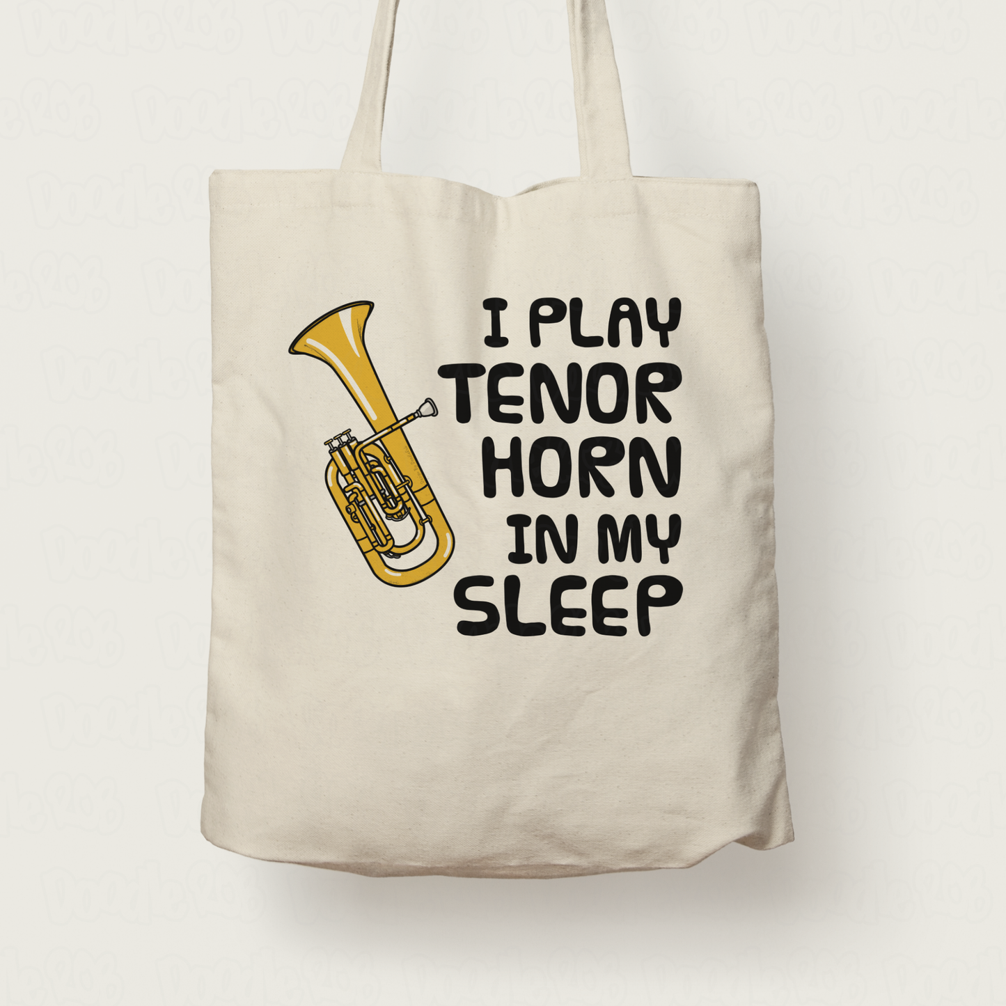 Funny Tenor Horn Tote Bag - I Play Tenor Horn In My Sleep - Brass Musician Gift