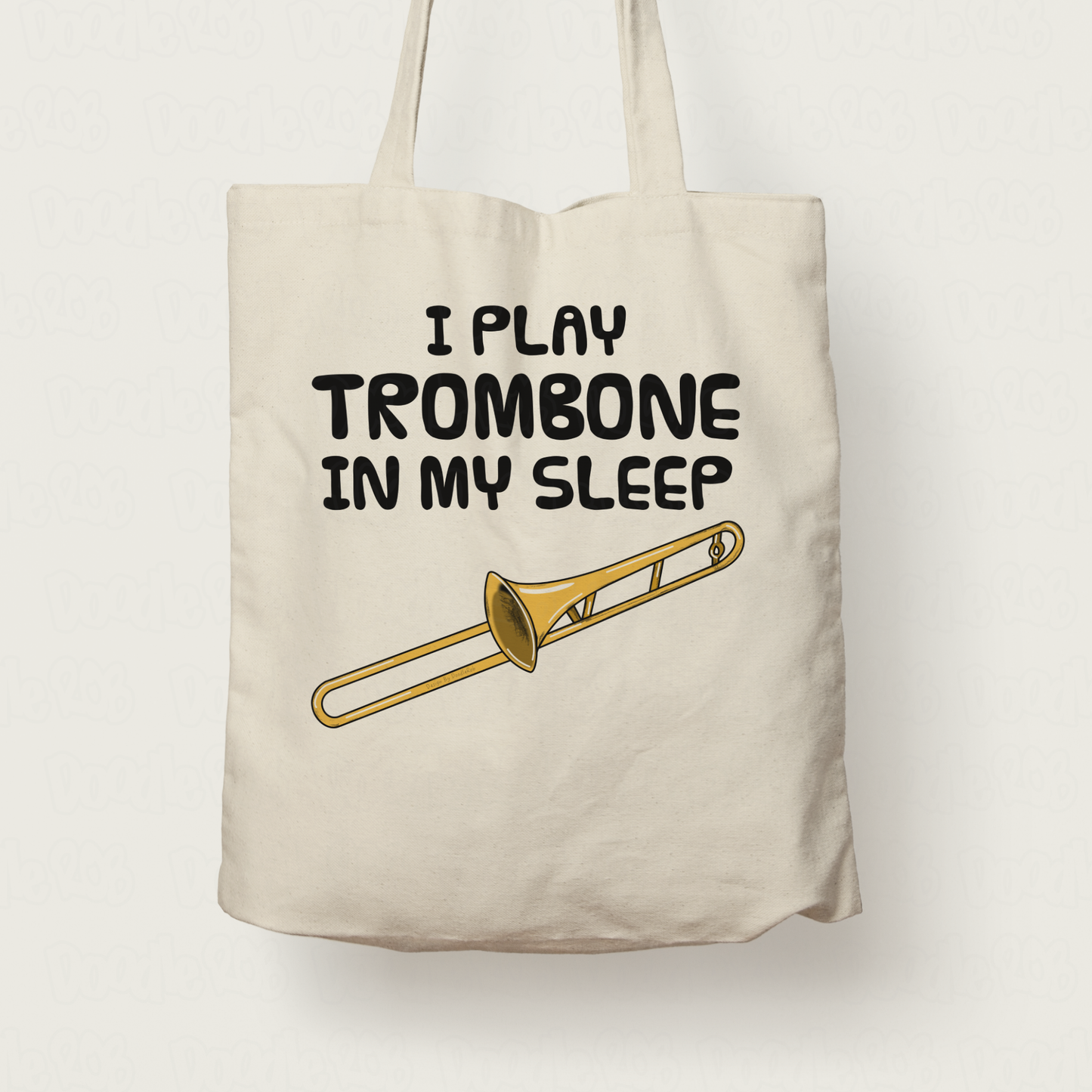 Funny Trombone Tote Bag - I Play Trombone In My Sleep - Trombonist Brass Musician Gift