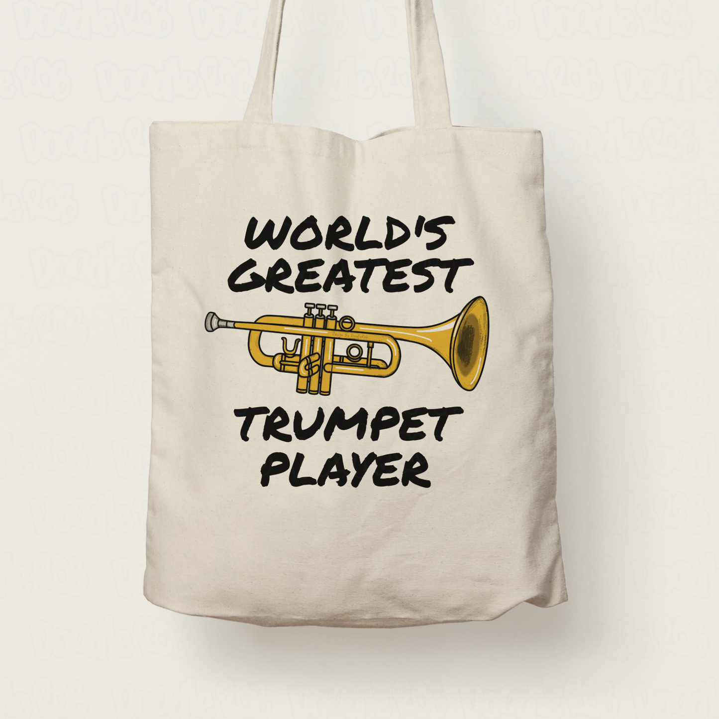 Trumpet Tote Bag - World's Greatest Trumpet Player - Gift For Trumpeter