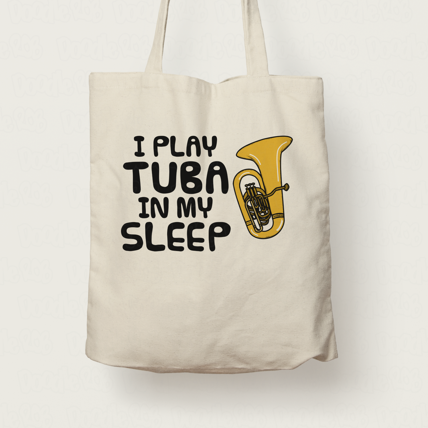 Funny Tuba Tote Bag - I Play Tuba In My Sleep- Tubaist Brass Musician Gift