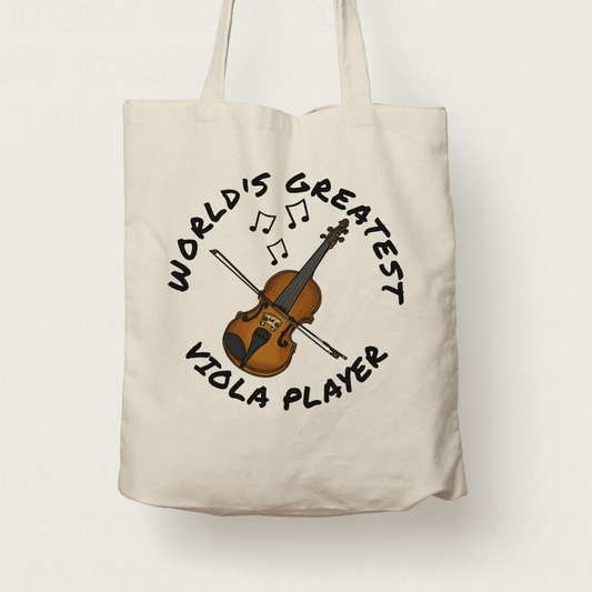 Violin Tote Bag - World's Greatest Violin Player - Gift For Violinist