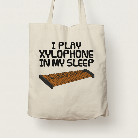 Funny Xylophone Tote Bag - I Play Xylophone In My Sleep - Percussionist Musician Gift