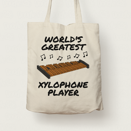 Xylophone Tote Bag - World's Greatest Xylophone Player - Gift For Xylophonist - Percussionist Gift
