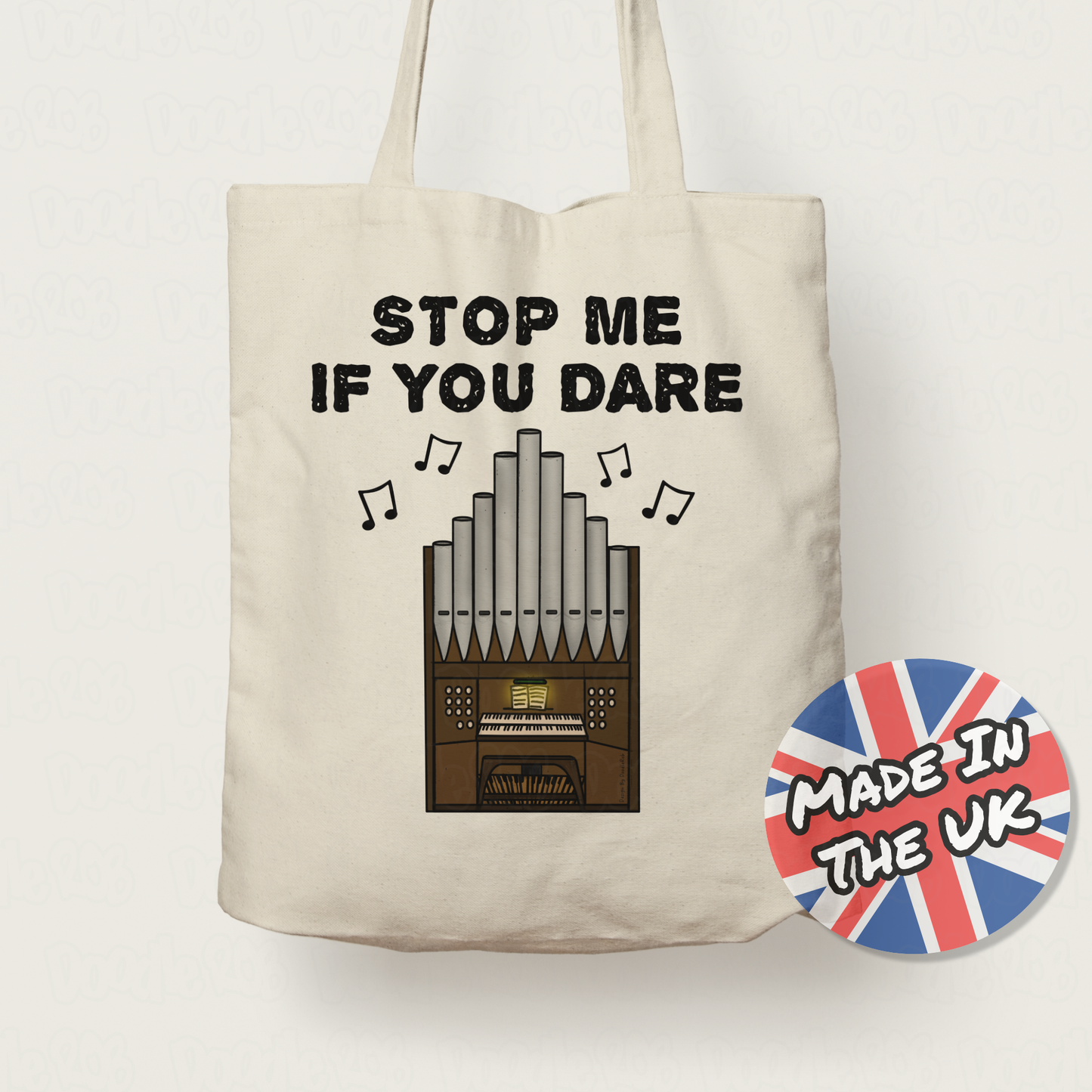 Church Organist Tote Bag - Stop Me If You Dare - Funny Church Organ Gift