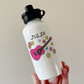 Floral Acoustic Guitar Personalised Water Bottle - Custom Guitar Water Bottle - Guitarist Gift For Her