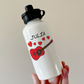 Personalised Guitar Water Bottle (Hearts) - Guitarist Anniversary Gift - Wedding Guitarist Custom Water Bottle