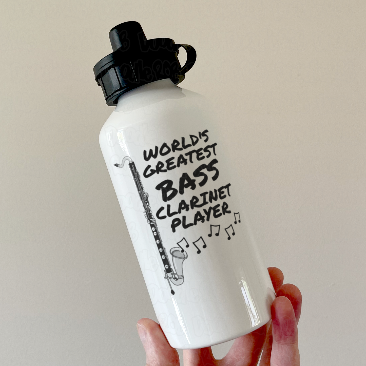 Bass Clarinet Water Bottle - World's Greatest Bass Clarinet Player - Clarinetist Gift