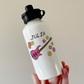 Floral Bass Guitar Personalised Water Bottle - Custom Bass Guitarist Water Bottle - Gift For Female Bassist