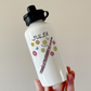 Floral Bassoon Personalised Water Bottle - Custom Bassoon Water Bottle - Musician Gift For Her