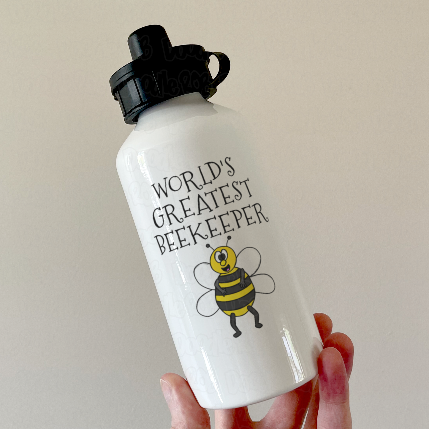 Funny Beekeeper Water Bottle - World's Greatest Beekeeper - Gift For Apiarist - Cute Bee Water Bottle