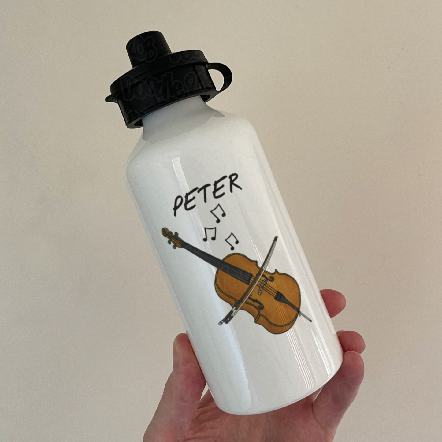 Cello Personalised Water Bottle - Custom Gift For Cellist - Cello Teacher Water Bottle - String Musician Gift
