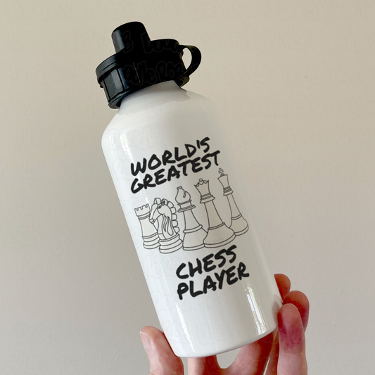 Chess Player Water Bottle - World's Greatest Chess Player - Funny Chess Gift