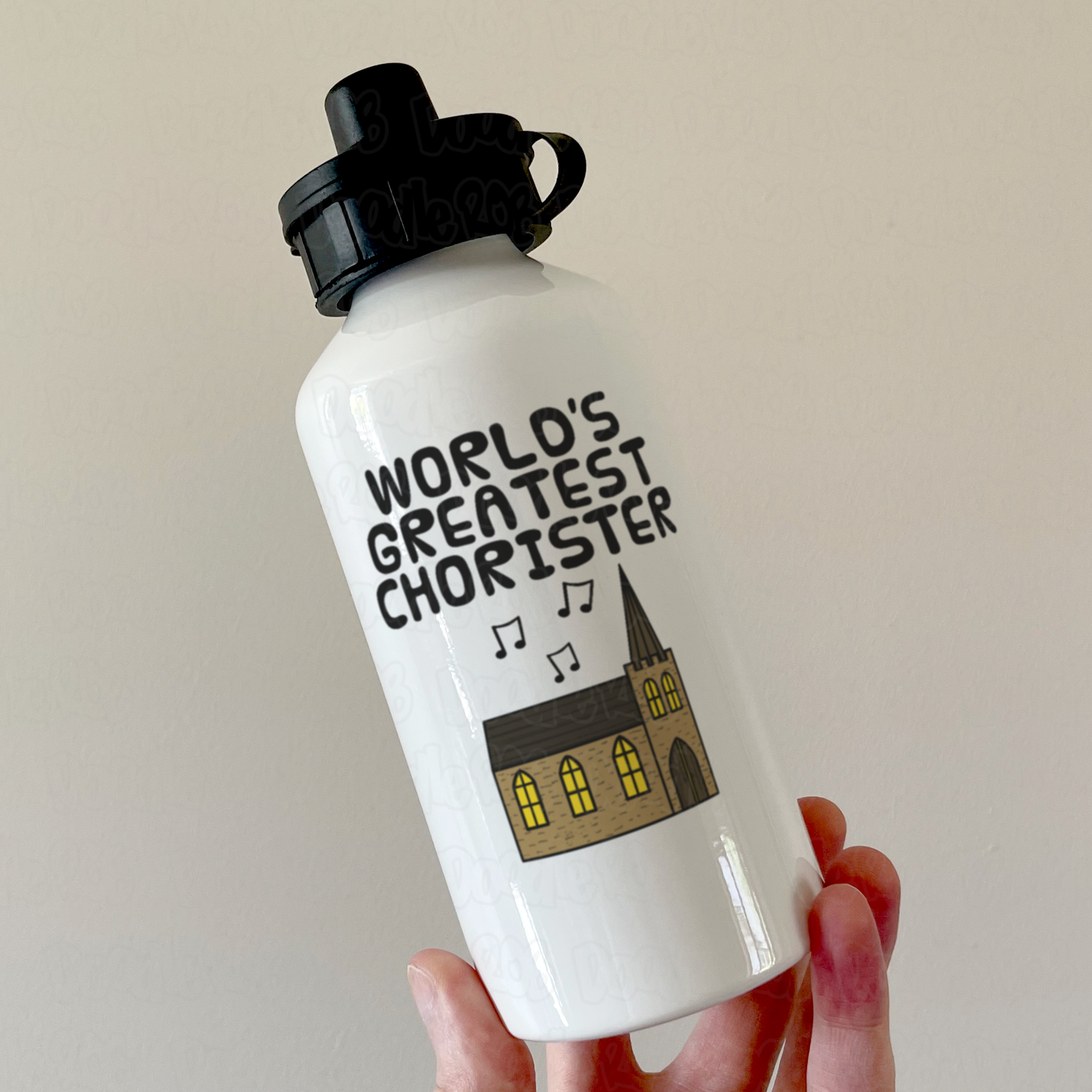 Church Chorister Water Bottle - World's Greatest Chorister - Funny Gift For Church Singer