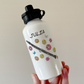 Floral Clarinet Personalised Water Bottle - Clarinetist Custom Gift - Musician Gift For Her