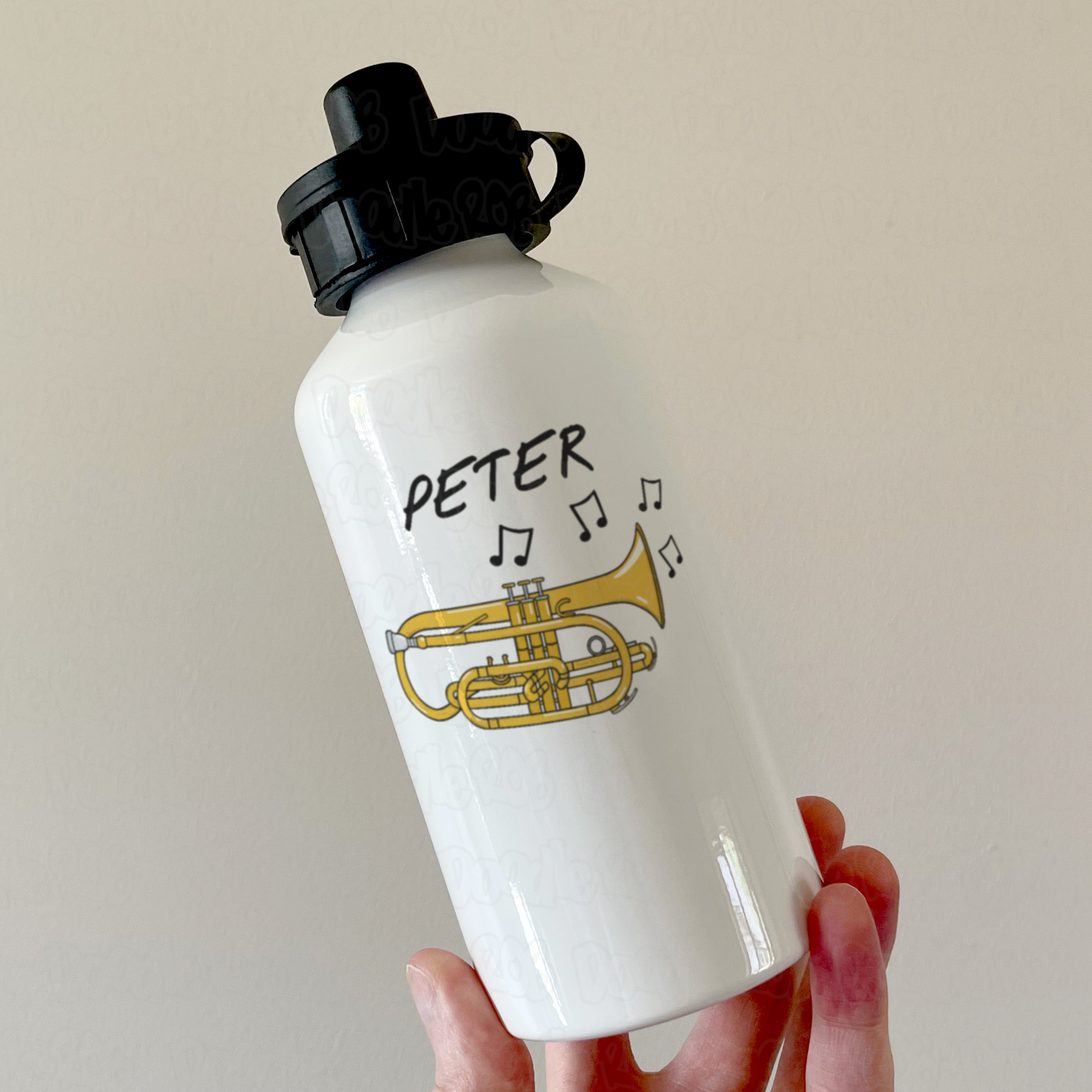 Cornet Personalised Water Bottle - Gift For Brass Musician